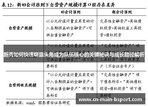 新秀如何快速崭露头角成为队伍核心的关键秘诀与成长路径解析 新秀如何快速崭露头角成为队伍核心的关键秘诀与成长路径解析