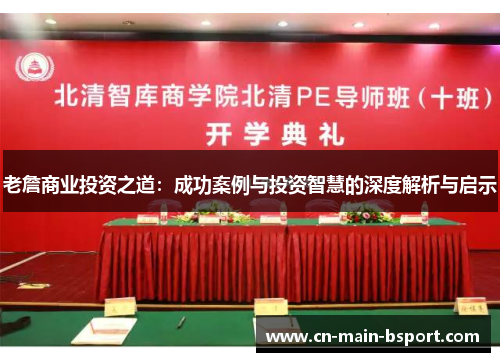 老詹商业投资之道：成功案例与投资智慧的深度解析与启示